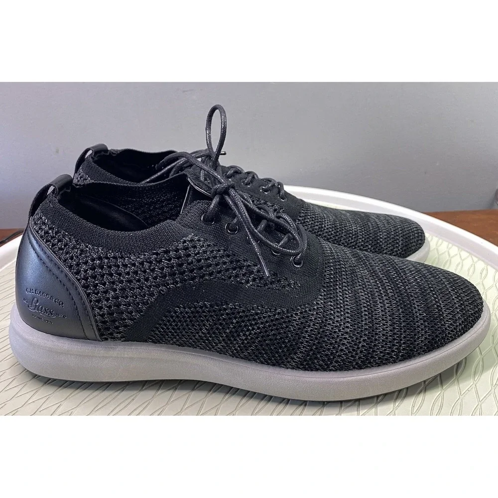 G.H. Bass Mens Bryson KT Pop Mesh Black Casual ComfortShoes Oxford  Size 9.5 EUC